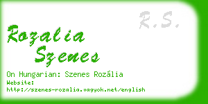 rozalia szenes business card